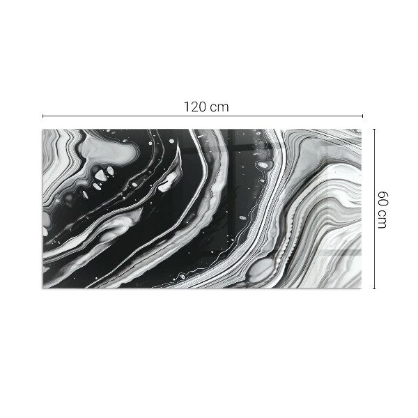 Base de vidro temperado para lareira Ondas e linhas abstratas