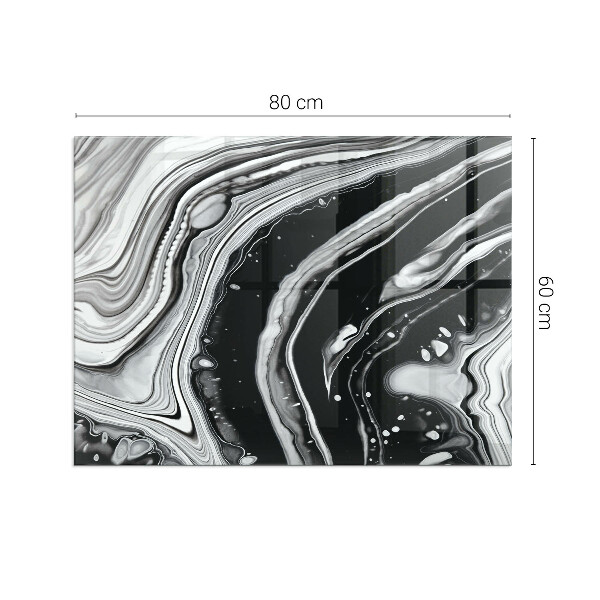 Base de vidro temperado para lareira Ondas e linhas abstratas