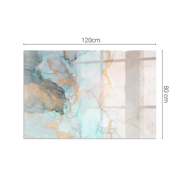 Base de vidro para lareira Padrão fluido abstrato