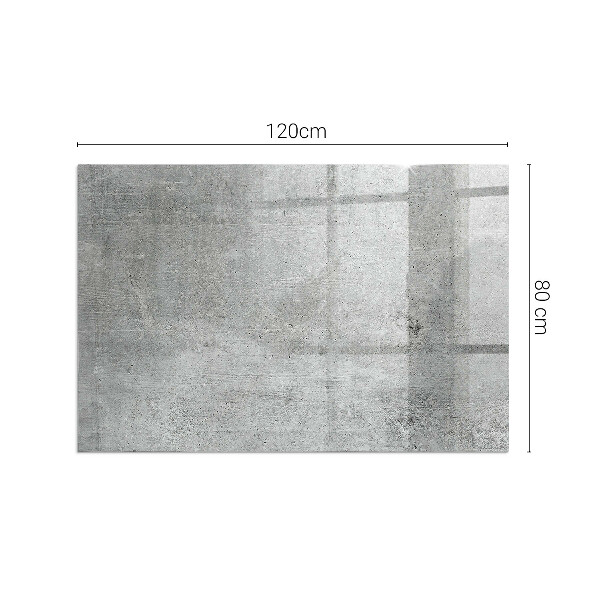 Base de vidro temperado para lareira textura de concreto bruto