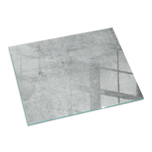 Base de vidro temperado para lareira textura de concreto bruto