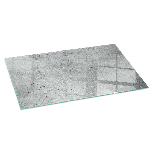 Base de vidro temperado para lareira textura de concreto bruto