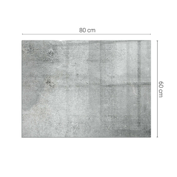 Base de vidro temperado para lareira textura de concreto bruto