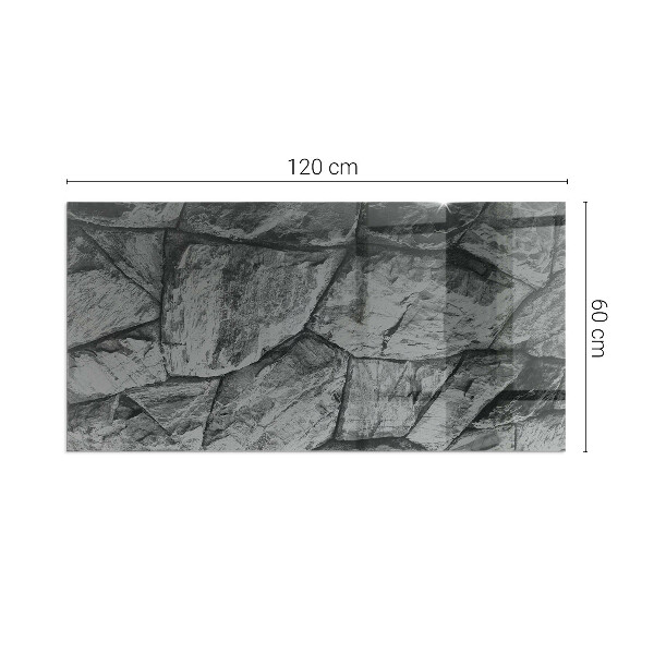 Base de vidro para lareira Padrão de pedra natural