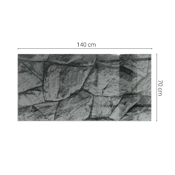 Base de vidro para lareira Padrão de pedra natural