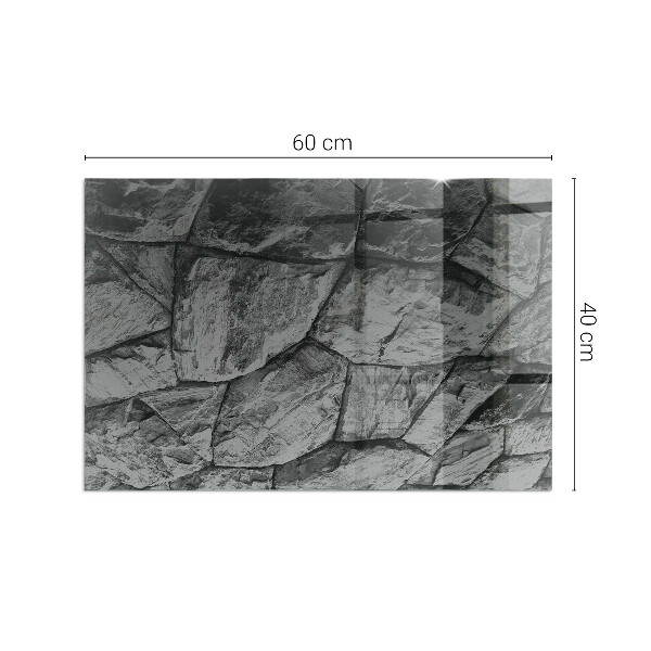 Base de vidro para lareira Padrão de pedra natural