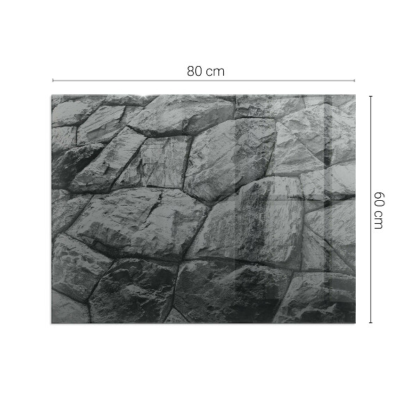 Base de vidro para lareira Padrão de pedra natural