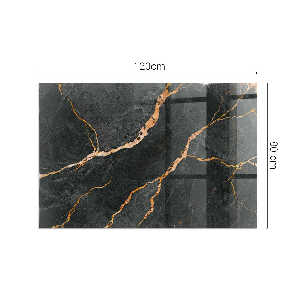 Base de vidro temperado para lareira Mármore elegante com veios