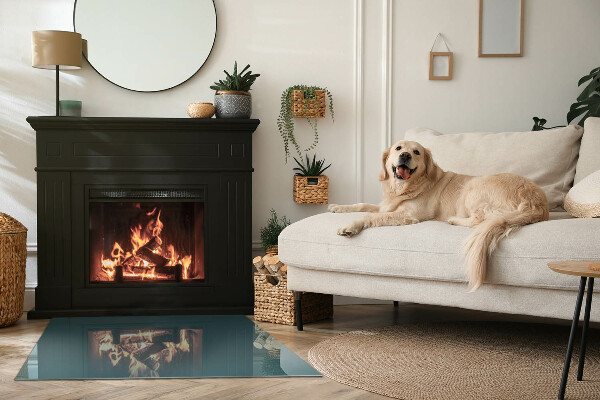 Base de vidro temperado para lareira Cor do mar