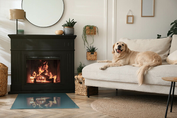 Base de vidro temperado para lareira Cor do mar