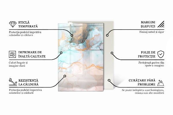 Base de vidro para lareira Cor Azul escuro