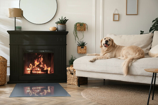 Base de vidro para lareira Cor Azul escuro