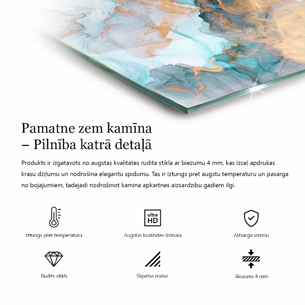 Base de vidro para proteção do piso Geometria tridimensional