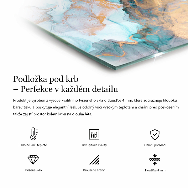 Base de vidro para proteção do piso Geometria com madeira