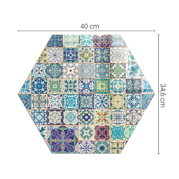 Base de vidro para proteção do piso Padrões de mosaico em azulejos