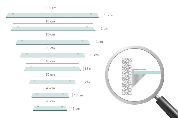 Prateleira para casa de banho moderna 90x13 cm