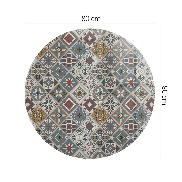 Tampo de vidro com impressão Ornamentos em estilo mosaico