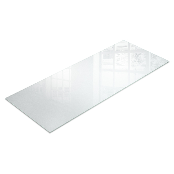 Tampo de vidro translúcido para mesa retangular
