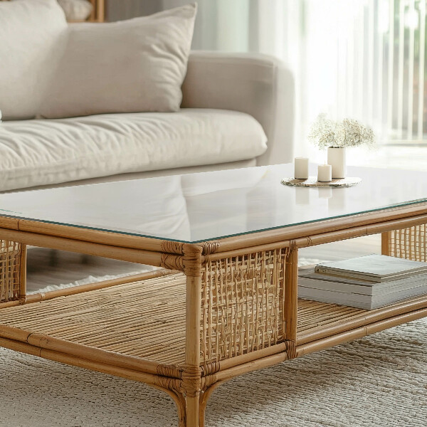 Tampo de vidro decorativo com impressão Branco liso