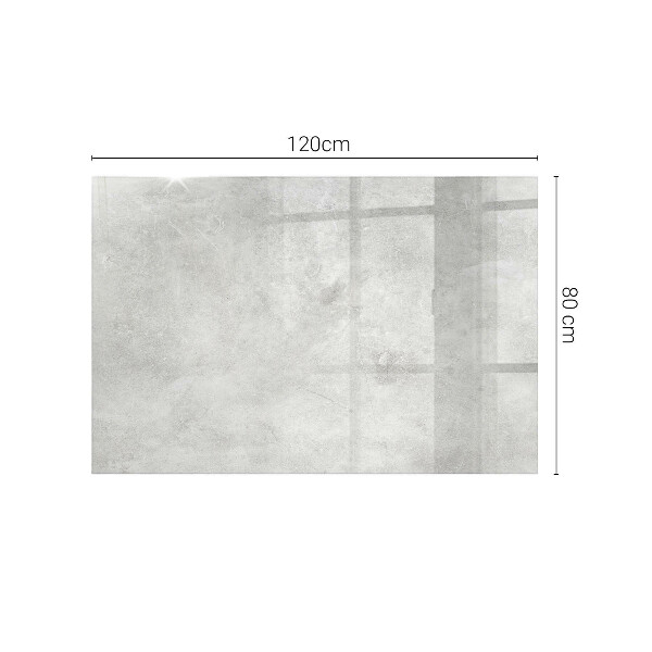 Tampo de vidro retangular com impressão Betão com fissuras