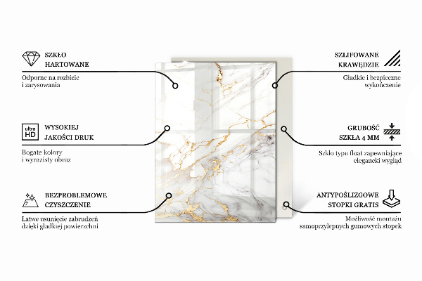 Tampo de vidro decorativo com impressão Ornamentos em estilo mosaico