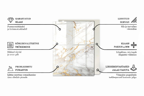 Tampo de vidro decorativo com impressão Ornamentos em estilo mosaico