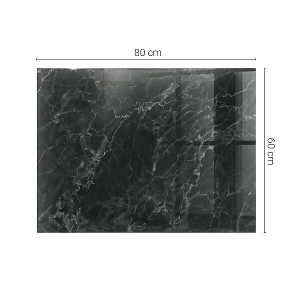 Tampo de vidro retangular com impressão Padrão em mármore veado