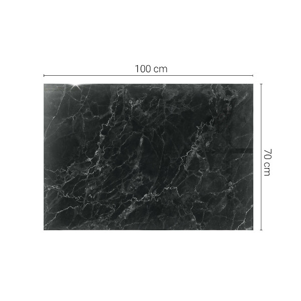 Tampo de vidro retangular com impressão Padrão em mármore veado