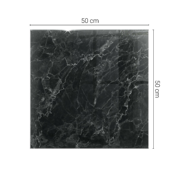 Tampo de vidro retangular com impressão Padrão em mármore veado