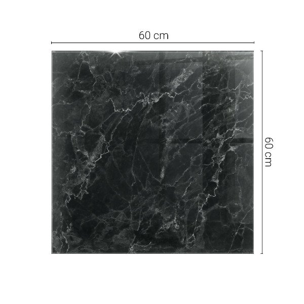 Tampo de vidro retangular com impressão Padrão em mármore veado