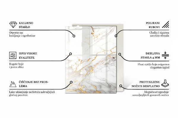 Tampo de vidro decorativo com impressão Padrão natural em madeira e resina