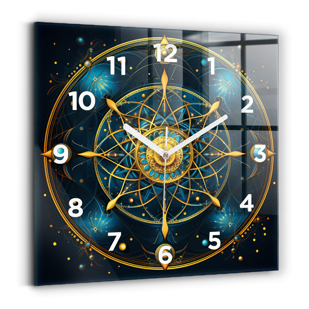 Zegar szklany 30x30 Zegar astrologiczny 